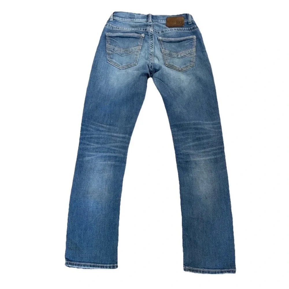 BKE Alec‎ Straight Leg Mens Jeans Blue 30R (28x30) Denim Western Biker